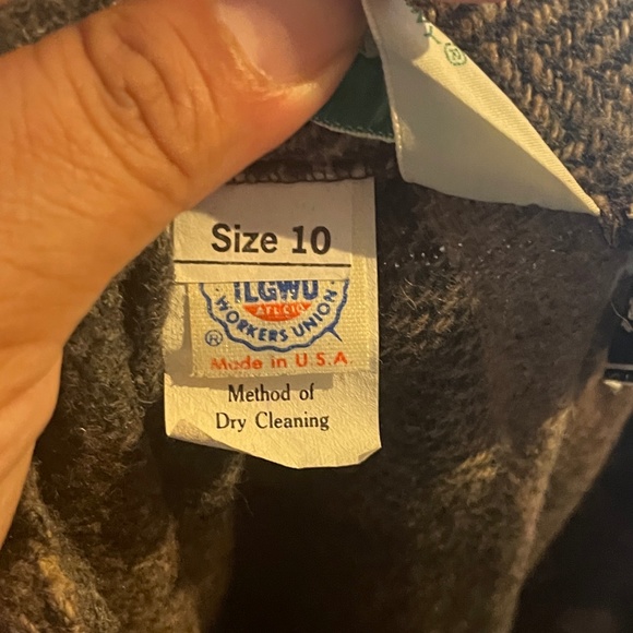 ILGWU Vintage Brown Plaid Woven Skirt - Picture 2 of 8